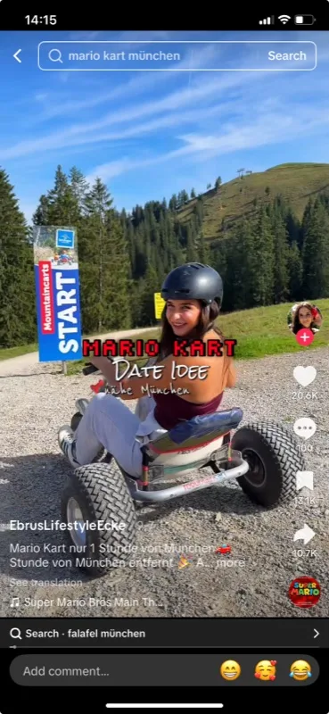 Real guest TikTok screenshot: indoor go-kart venue